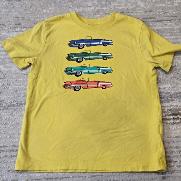 Hanna Andersson Other - Hanna Andersson Car Print Short Sleeve T-Shirt Yellow Boys 6-7